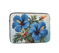 WHJDPP Blue Hibiscus Pattern Portable Laptop Sleeve Case 12 inch for Shockproof Protection and Lightweight Travel