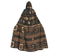 WHJDPP Bohemian style Printing Adult Hooded Cloak is a super large, comfortable, and durable Halloween hooded poncho