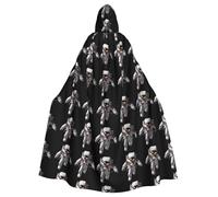 WHJDPP Brave astronaut Picture Halloween Adult Hooded Cape Cloak with Bow Tie for Costume Parties, Cosplay