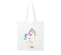 WHJDPP Bright Star Unicorn Picture Woman Canvas Tote Bag Strong and durable for traveling, shopping, Daily One Size