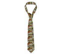 WHJDPP Brook Trout Fly Fishing Printed Men's Necktie - Soft & Comfortable for Business, Daily, Work, Birthday, Wedding, Party, Banquet 57X3.1 Inch Easy Care