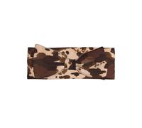 WHJDPP brown cowhide art Prints Baby Bow Headband - Soft & Stretchy Newborn Accessory for Photo Shoots & Baby Showers