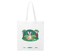 WHJDPP Bunny in the cherry orchard Picture Woman Canvas Tote Bag Strong and durable for traveling, shopping, Daily One Size