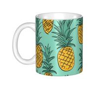 WHJDPP cartoon pineapple Picture mug ceramic Mugs for cappuccino, latte, cereal, yogurt, milk, hot or cold drinks Micro-wave oven
