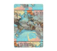 WHJDPP Cartoon world map Picture Tin decorative painting 8x12in Made of tinplate, wear-resistant and durable