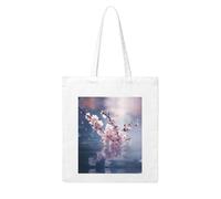 WHJDPP Cherry Blossoms In The Water Picture Woman Canvas Tote Bag Strong and durable for traveling, shopping, Daily One Size