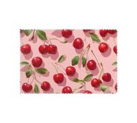 WHJDPP Chilean Cherries Prints Placemats Set of 6 12x18in - Durable Table Layers for Stylish Home, Hotel & Festive Gatherings
