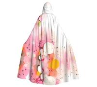WHJDPP Color fragment paper Printed Halloween Adult Hooded Cape Cloak - Super Large Hooded Cloak No Zipper