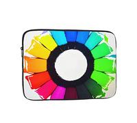 WHJDPP Colored Crayon Circles Prints Shockproof Portable Laptop Sleeve Bag 10 inch for Men and Women Business Travel, Office Daily Use