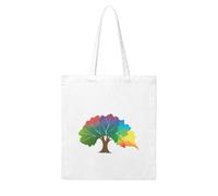 WHJDPP Colorful fallen leaves like a rainbow Picture Woman Canvas Tote Bag Strong and durable for traveling, shopping, Daily One Size