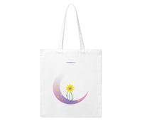 WHJDPP Colorful flowers moon Picture Woman Canvas Tote Bag Strong and durable for traveling, shopping, Daily One Size