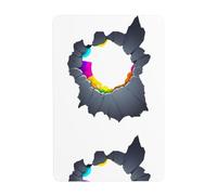 WHJDPP Colorful hole in the wall Picture Tin decorative painting 8x12in Made of tinplate, wear-resistant and durable