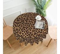 WHJDPP Cool Cheetah Leopard Prints 60 Inch Round Table Throw - Waterproof Table Cover for Dining Table, Coffee Table, Party & Outdoor Use - Soft & Wrinkle Resistant Decor