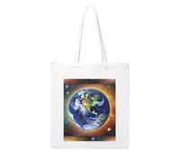 WHJDPP Cosmic Earth Printing Woman Canvas Tote Bag Strong and durable for traveling, shopping, Daily One Size