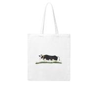 WHJDPP Cow and daisy flowers Picture Woman Canvas Tote Bag Strong and durable for traveling, shopping, Daily One Size