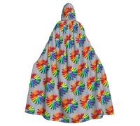 WHJDPP Crayons Printing Adult Hooded Cloak is a super large, comfortable, and durable Halloween hooded poncho