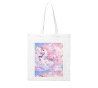 WHJDPP Crown unicorn on the white clouds Picture Woman Canvas Tote Bag Strong and durable for traveling, shopping, Daily One Size