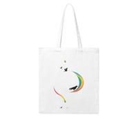 WHJDPP Crows over the rainbow Picture Woman Canvas Tote Bag Strong and durable for traveling, shopping, Daily One Size