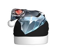 WHJDPP Crystal ball in the wolf's mouth Picture Christmas Hat for Adult for Christmas, Halloween, New Year, sales, promotions