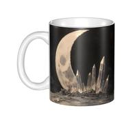 WHJDPP Crystal on the Moon Picture mug ceramic Mugs for cappuccino, latte, cereal, yogurt, milk, hot or cold drinks Micro-wave oven