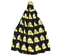 WHJDPP Cute lemon puppy Printed Halloween Adult Hooded Cape Cloak - Super Large Hooded Cloak No Zipper