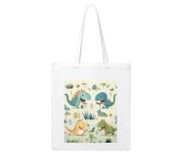 WHJDPP Cute little baby dinosaur Picture Woman Canvas Tote Bag Strong and durable for traveling, shopping, Daily One Size