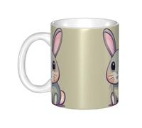 WHJDPP Cute little bunny Picture mug ceramic Mugs for cappuccino, latte, cereal, yogurt, milk, hot or cold drinks Micro-wave oven