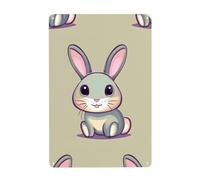 WHJDPP Cute little bunny Picture Tin decorative painting 8x12in Made of tinplate, wear-resistant and durable