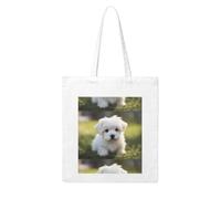 WHJDPP Cute Maltese Puppy Printing Woman Canvas Tote Bag Strong and durable for traveling, shopping, Daily One Size
