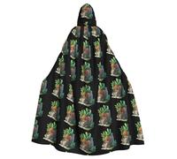 WHJDPP Cute puppy on the reef Prints Halloween Adult Hooded Cloak for Costume Parties and Theme Events