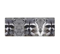 WHJDPP Cute Raccoon Prints Extended Mouse Pad 12x31.5in
