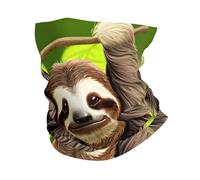 WHJDPP Cute Sloth Prints Multi-Functional Sport Headwear - Seamless Neck Gaiter for Hiking, Cycling & Beach Fun - Soft, Breathable, Quick-Dry Tube Scarf