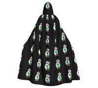 WHJDPP Cute three-leaf clover penguin Prints Halloween Adult Hooded Cloak for Costume Parties and Theme Events