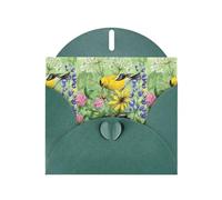 WHJDPP Dark Green Greeting Card American goldfinch Printing 4x6in for Christmas, children's birthdays, Valentine's Day, wedding anniversaries, and party invitations