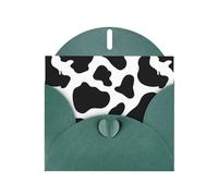 WHJDPP Dark Green Greeting Card Cow spot Printing 4x6in for Christmas, children's birthdays, Valentine's Day, wedding anniversaries, and party invitations