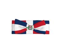 WHJDPP Dominican Republic Prints Baby Bow Headband - Soft & Stretchy Newborn Accessory for Photo Shoots & Baby Showers