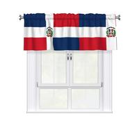 WHJDPP Dominican Republic Prints Charming Kitchen Window Cover - 54x18 Inch Peach Skin Valance with Decorative Print