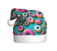 WHJDPP Donut Collection Picture Christmas Hat for Adult for Christmas, Halloween, New Year, sales, promotions