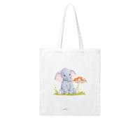WHJDPP Elephant sitting on a mushroom Picture Woman Canvas Tote Bag Strong and durable for traveling, shopping, Daily One Size