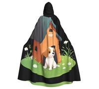 WHJDPP Exquisite cottage Picture Adult Hooded Cloak is a super large, comfortable, and durable Halloween hooded poncho