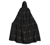WHJDPP Eyes behind the cross Printed Halloween Adult Hooded Cape Cloak with Bow Tie for Costume Parties, Cosplay