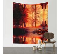 WHJDPP Fall Beautiful Autumn Prints Wall Tapestry 60x51in - Versatile Room Decor Throw Blanket for Bedroom Dorm Beach Picnic & Gifts