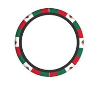 WHJDPP Flag of Mexico Prints Steering Wheel Cover - Durable Neoprene Auto Throw for Better Grip & Protection, Universal Fit for Cars, Trucks, SUVs & ATVs, Easy Installation & Washable