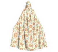 WHJDPP Floral Hedgehogs Prints Hooded Cloak Throw for Costumes - Durable Long Hooded Cape