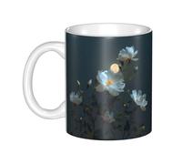 WHJDPP Flowers on the Moon Picture mug ceramic Mugs for cappuccino, latte, cereal, yogurt, milk, hot or cold drinks Micro-wave oven