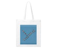 WHJDPP Geese flying in the clear autumn sky Picture Woman Canvas Tote Bag Strong and durable for traveling, shopping, Daily One Size
