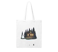 WHJDPP Ghost in front of the hut Picture Woman Canvas Tote Bag Strong and durable for traveling, shopping, Daily One Size