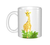 WHJDPP Giraffe in the bush Picture mug ceramic Mugs for cappuccino, latte, cereal, yogurt, milk, hot or cold drinks Micro-wave oven