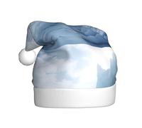 WHJDPP Glacier rift Picture Men's and women's plush Christmas hats, adult New Year's holiday party caps