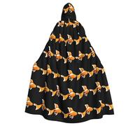WHJDPP Golden goldfish Prints Hooded Cloak for Halloween, Role-playing, and Costume Parties - Comfortable and Durable